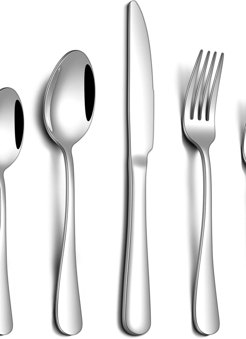 20 Piece Silverware Set, Stainless Steel Flatware Set for 4 Food Grade Cutlery Utensil Set Include Knife Fork Spoon Mirror Polished Dishwasher Safe