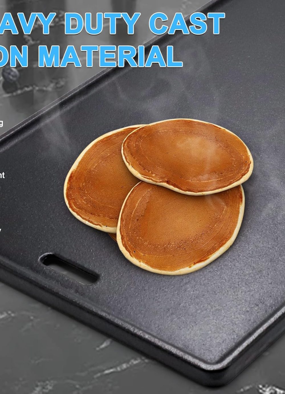 Adviace Replacement Parts for Monument Grill 35633 77352 13892 41847NG 24367 24633 17842 77352MB 77352-MB Denali 405 Denali 425, Reversible Cast Iron Cooking Plate for Monument Grills 96333 - Image 6